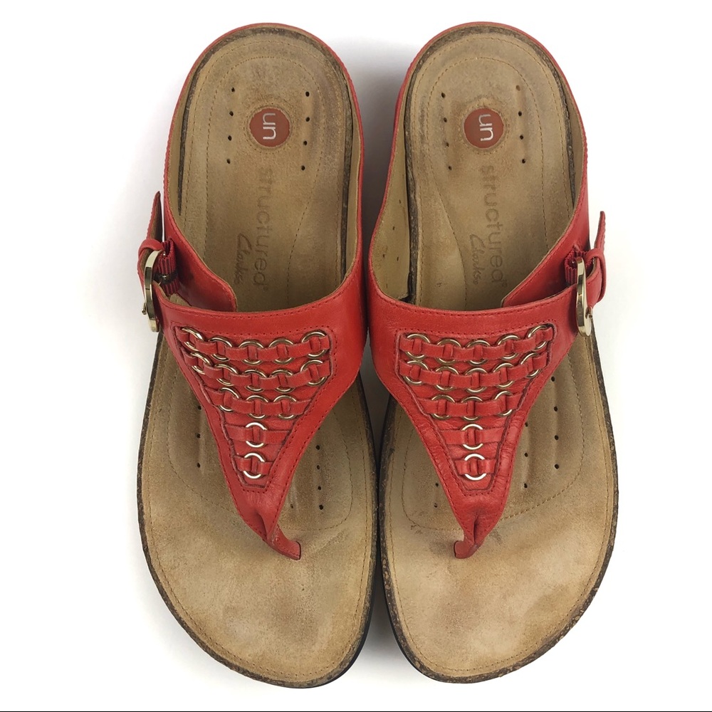 Clark’s Unstructured Leather Sandals